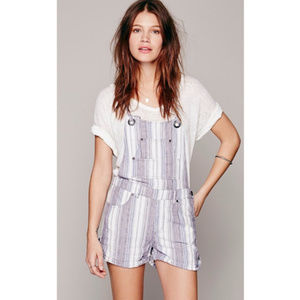 FREE PEOPLE "Crystie" Blue Slouch Shortall Size 12